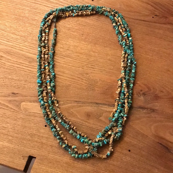 Turquoise color long necklace - Picture 5 of 6